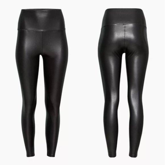 Aritzia Wilfred Free Black Daria Pant High-waisted Vegan Leather leggings XS - Picture 2 of 12